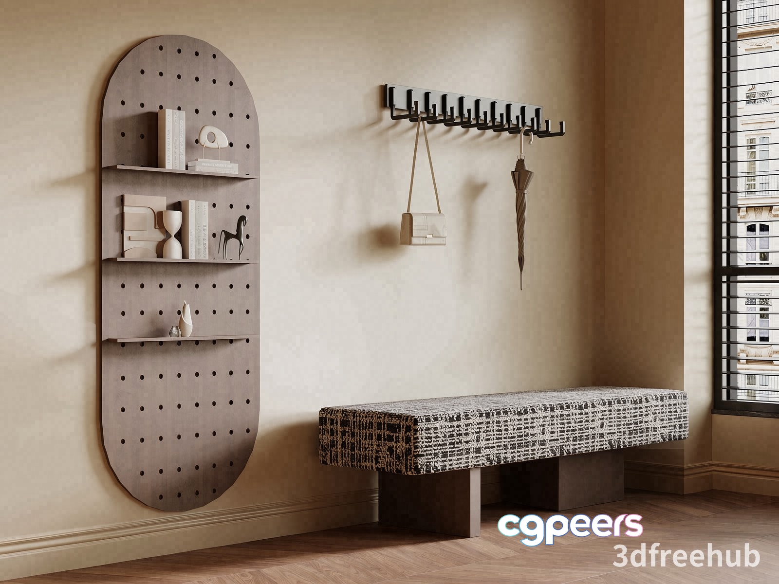Modern Neutral Decor 3D Model - 22048 - VRAY Render