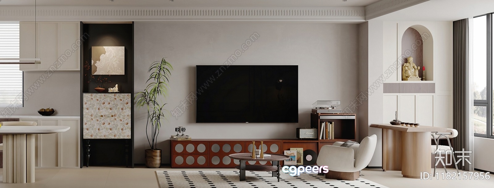 Modern Living Room 3D Model - 6965 - CORONA Render Modern Living Room 3D Model - 6965 - CORONA Render