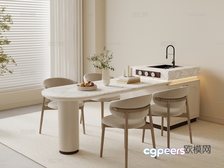 Modern Kitchen 3D Model - 4870 - VRAY Render Modern Kitchen 3D Model - 4870 - VRAY Render