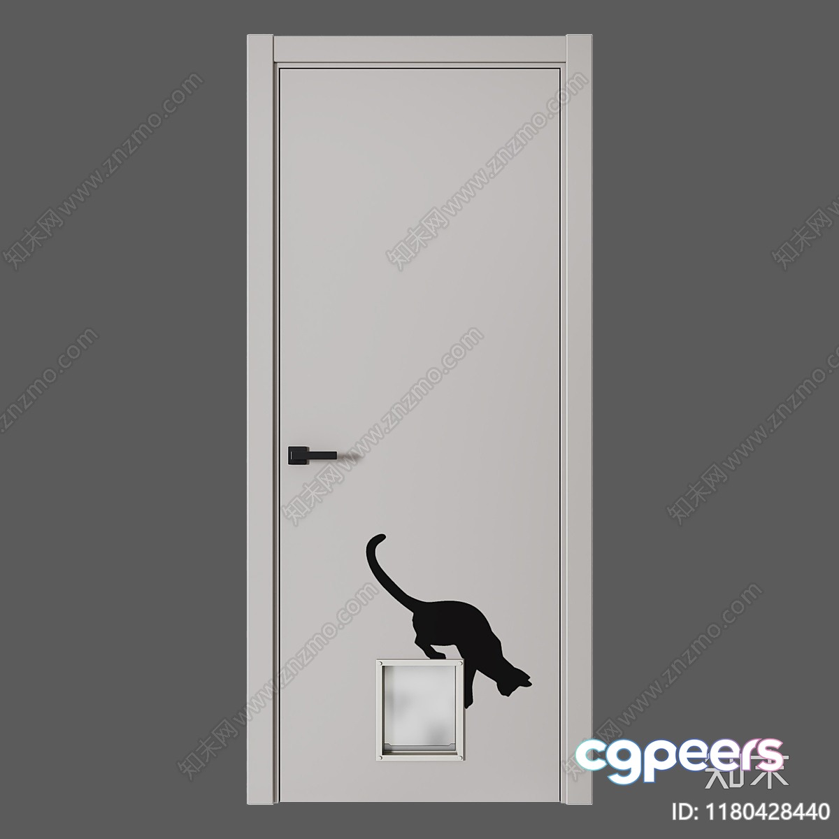 Black Cat On A Door 3D Model - 16390 - VRAY Render Black Cat On A Door 3D Model - 16390 - VRAY Render