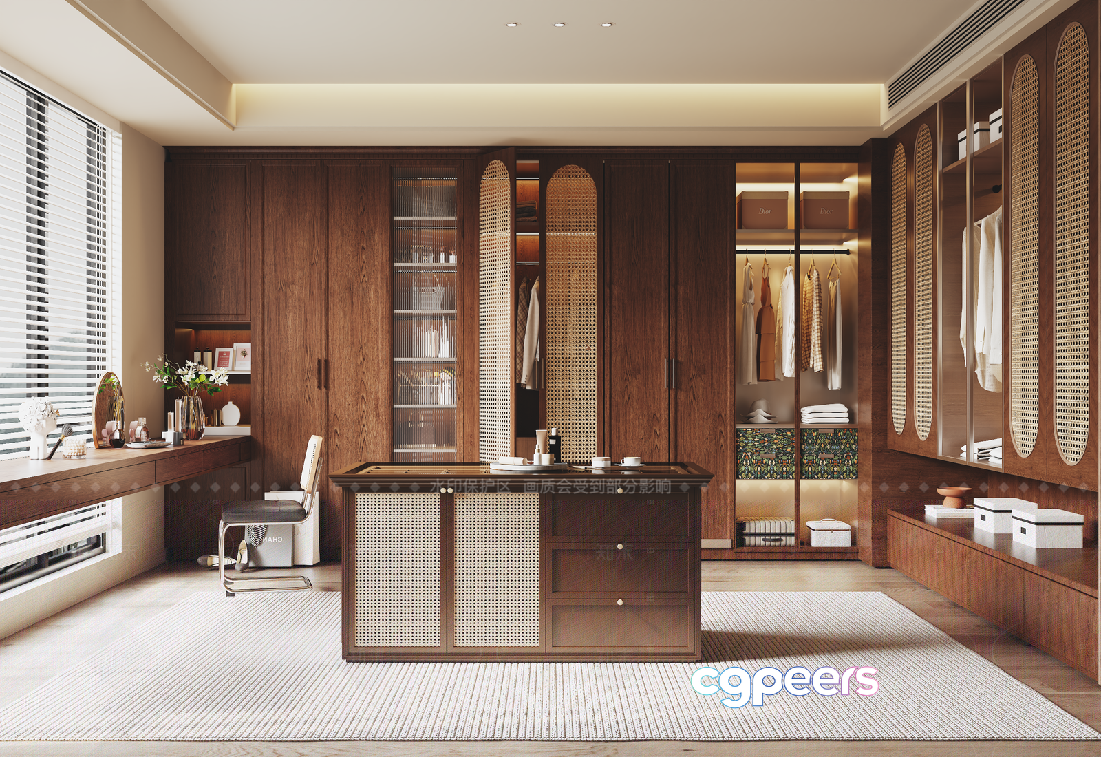 A Modern Dressing Room 3D Model - 9522 - VRAY Render