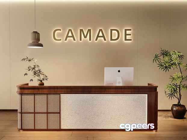 Modern Office Desk 3D Model - 5352 - VRAY Render Modern Office Desk 3D Model - 5352 - VRAY Render