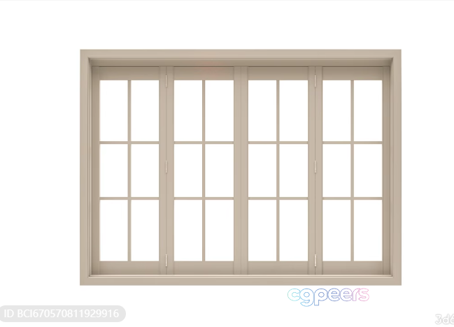 A Beige Window 3D Model - 6769 - VRAY Render