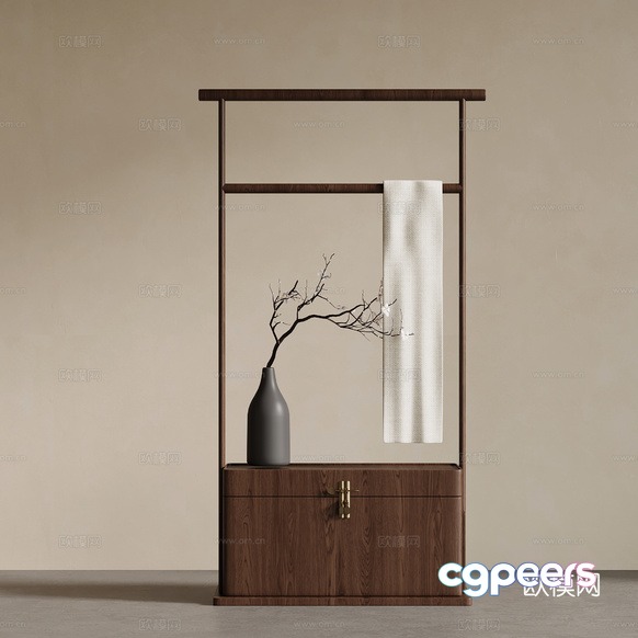 Simple Brown Furniture 3D Model - 16904 - VRAY Render