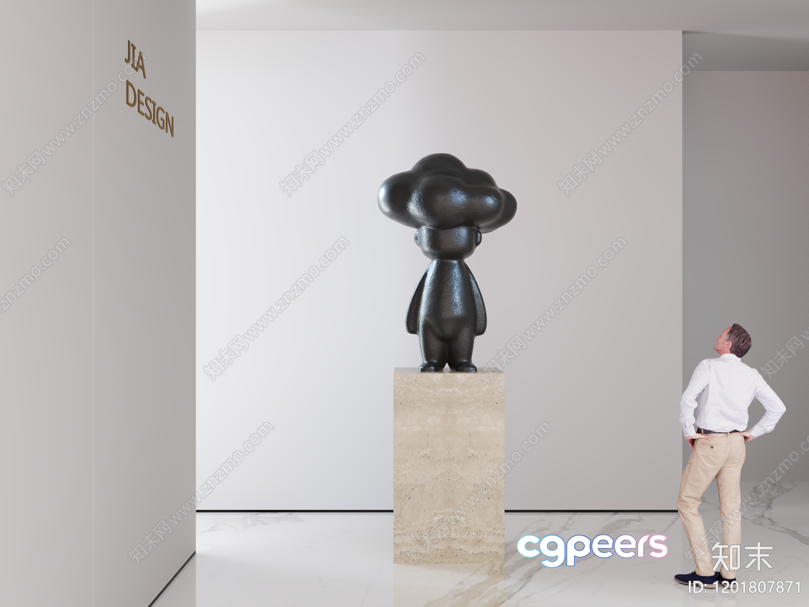 Modern Art Installation 3D Model - 20368 - VRAY Render