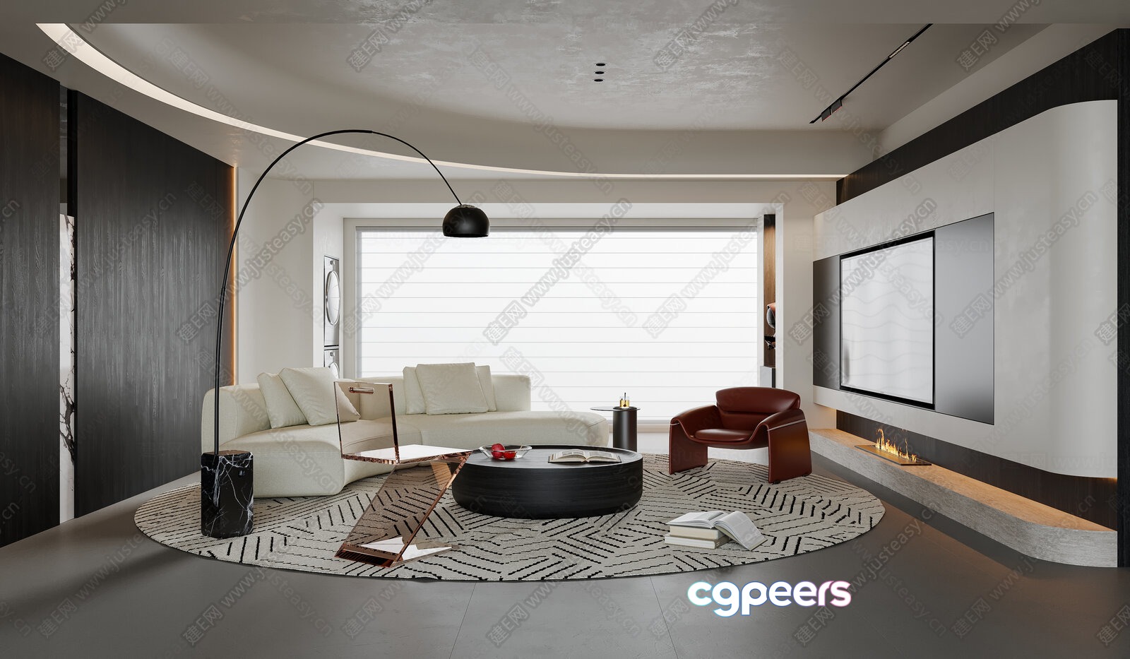 Modern Living Room 3D Model - 5706 - VRAY Render