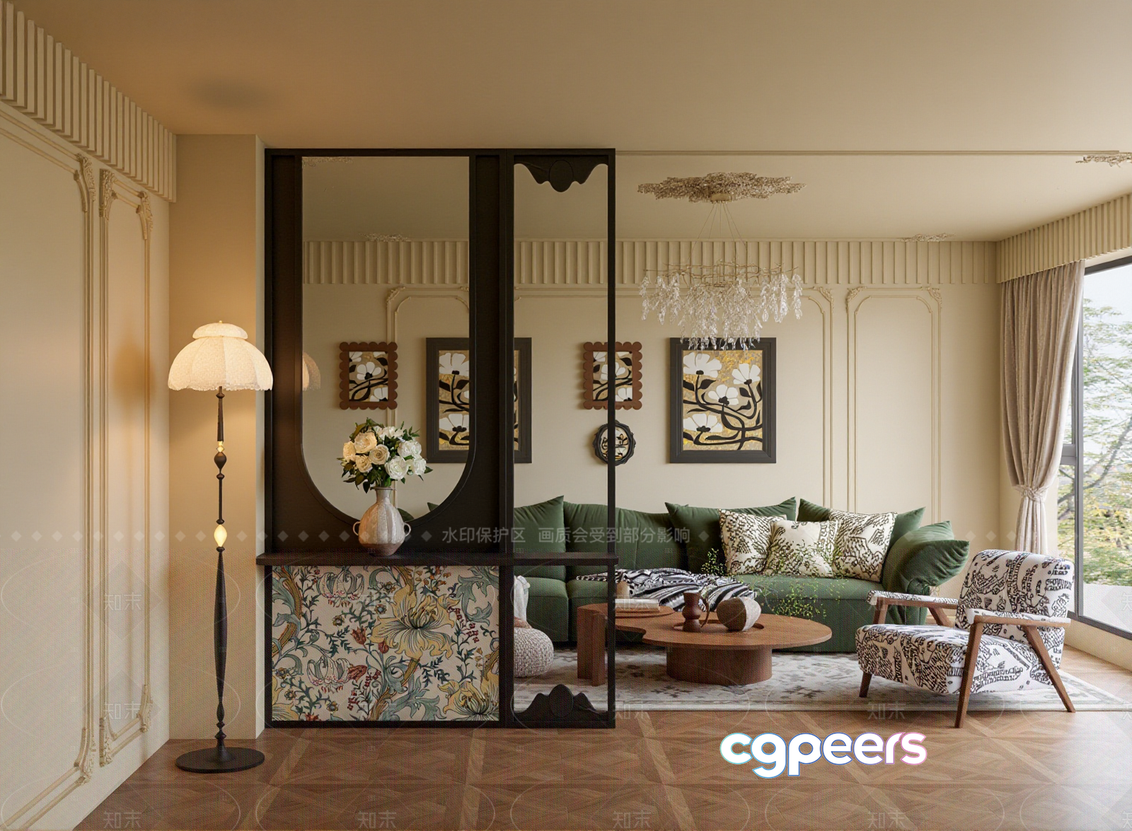 Modern Living Room 3D Model - 22753 - VRAY Render Modern Living Room 3D Model - 22753 - VRAY Render