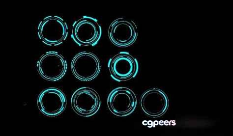 Blue Neon Circles 3D Model - 7021 - VRAY Render Blue Neon Circles 3D Model - 7021 - VRAY Render