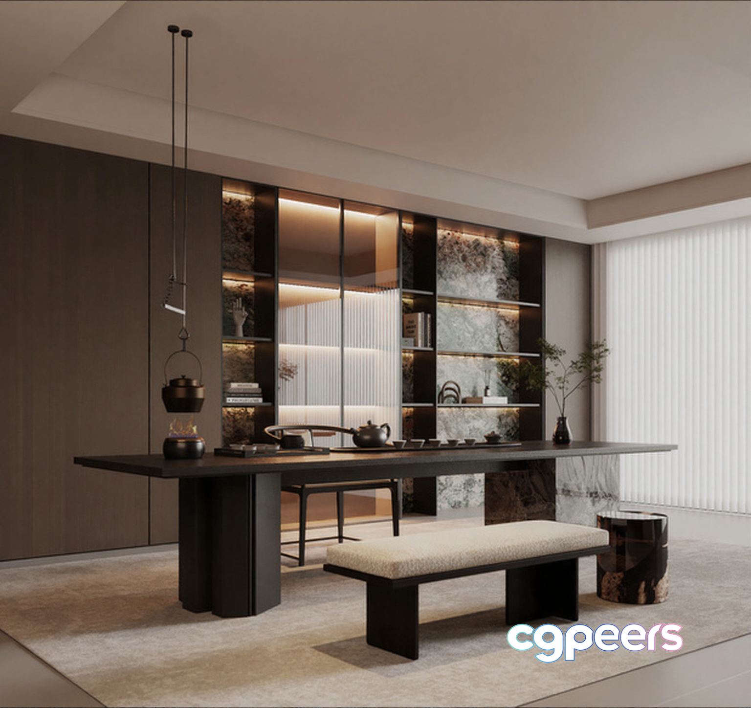Modern Dining Table 3D Model - 3603 - VRAY Render Modern Dining Table 3D Model - 3603 - VRAY Render