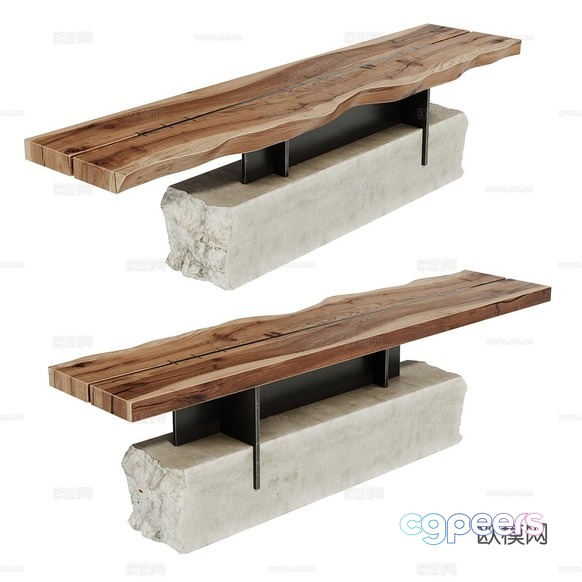 Modern Wood Bench 3D Model - 6970 - CORONA Render