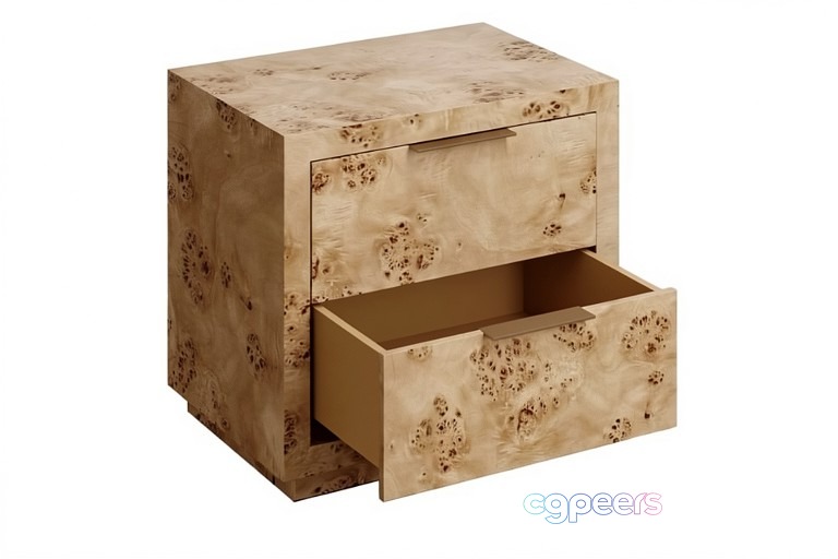 A Small Light-Colored Wooden Drawer 3D Model - 19296 - VRAY Render A Small Light-Colored Wooden Drawer 3D Model - 19296 - VRAY Render
