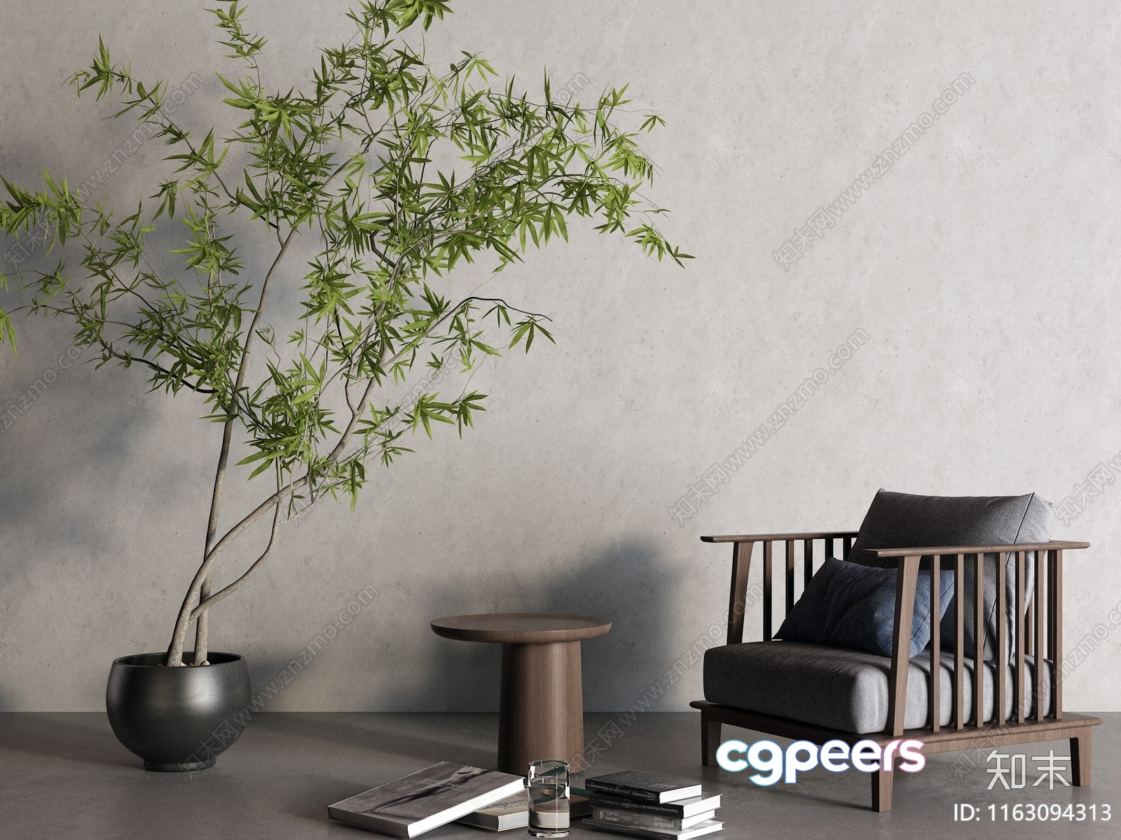 Cozy Reading Nook 3D Model - 3492 - VRAY Render