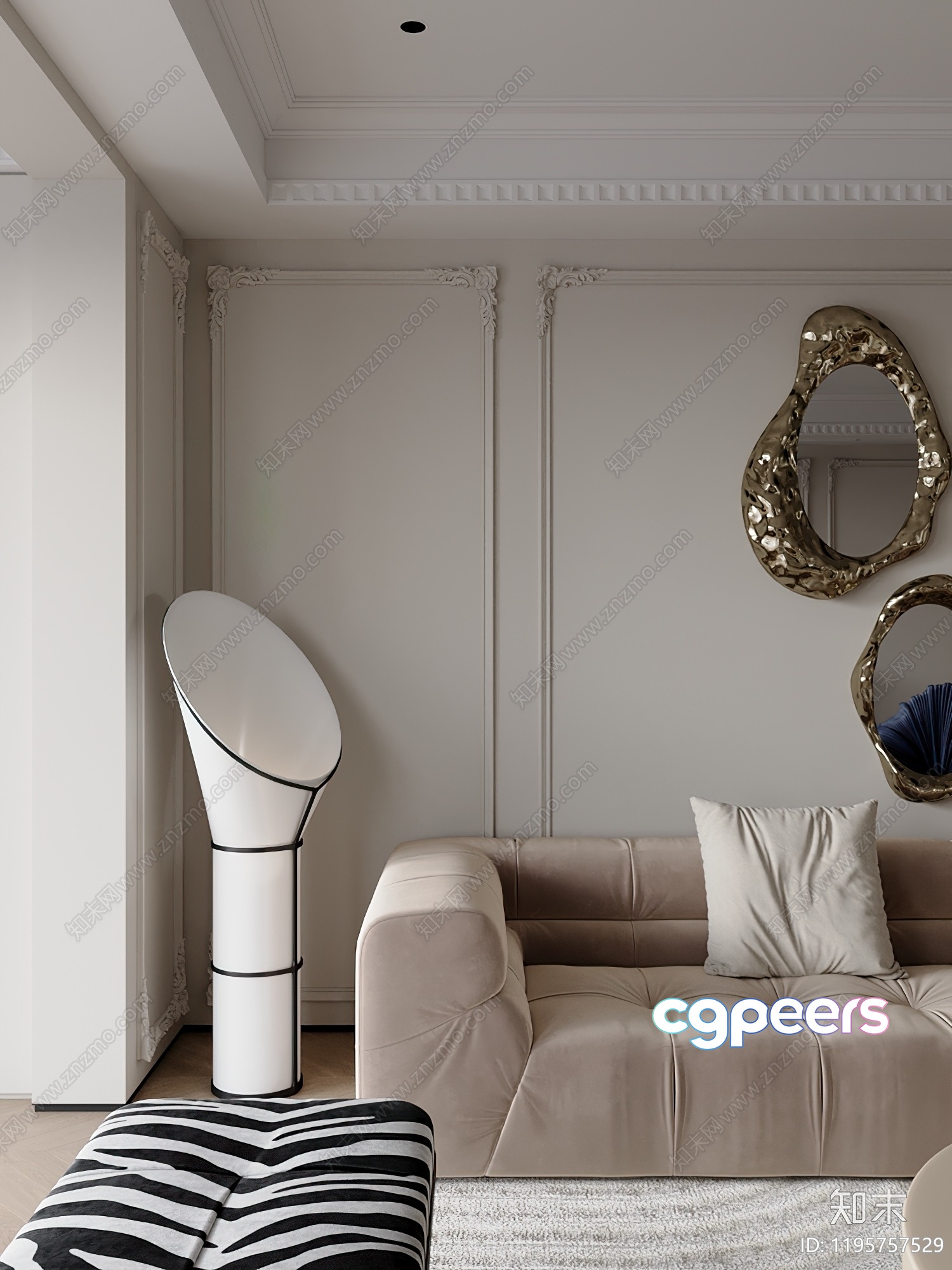 Modern Living Room 3D Model - 22757 - VRAY Render