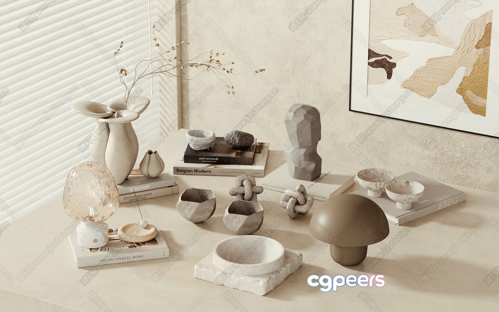 Modern Decorative Objects 3D Model - 10851 - VRAY Render
