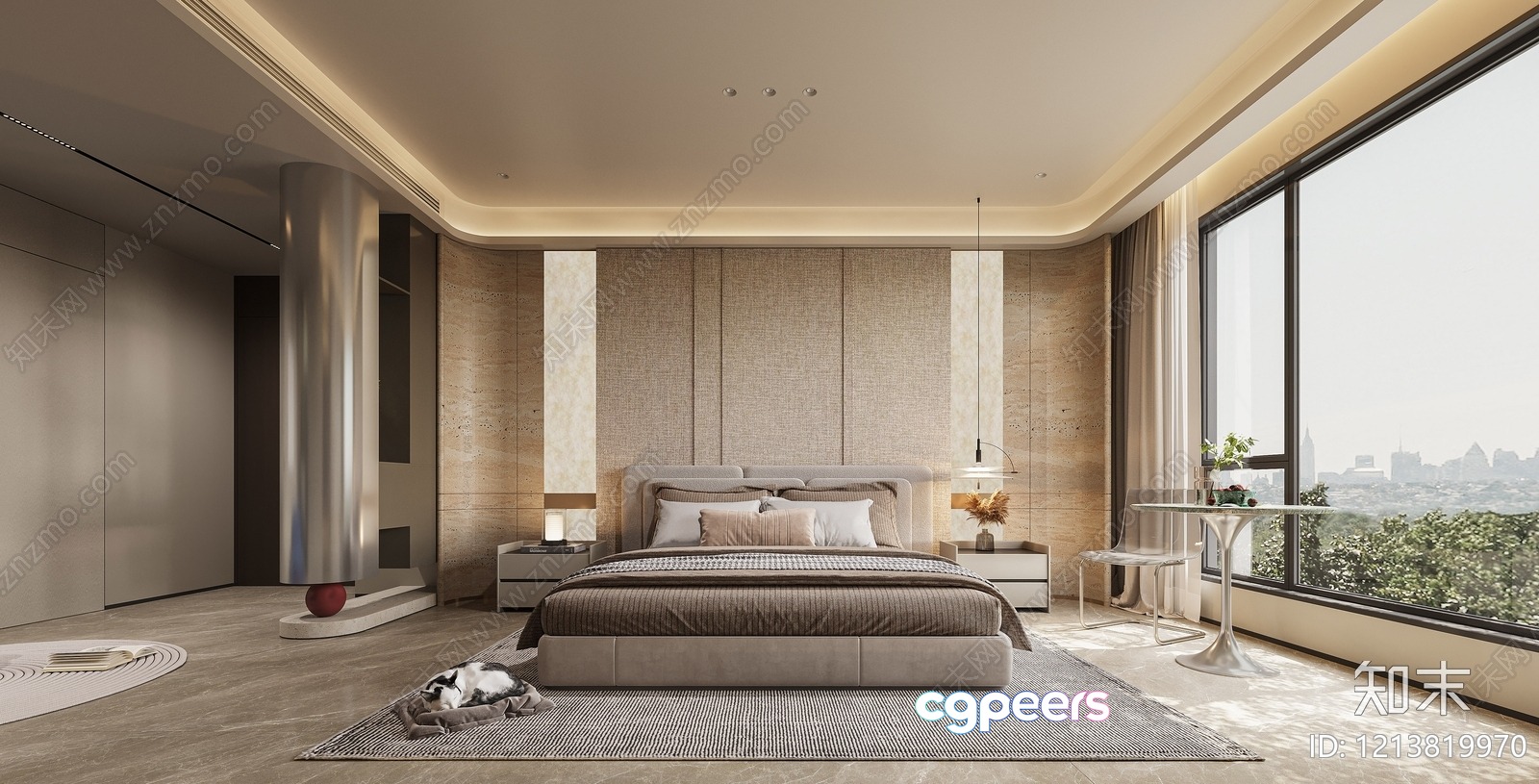 Cozy Modern Bedroom 3D Model - 21901 - VRAY Render Cozy Modern Bedroom 3D Model - 21901 - VRAY Render