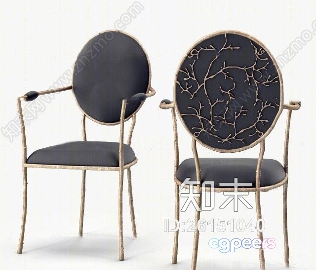 A Pair Of Chairs 3D Model - 10195 - VRAY Render