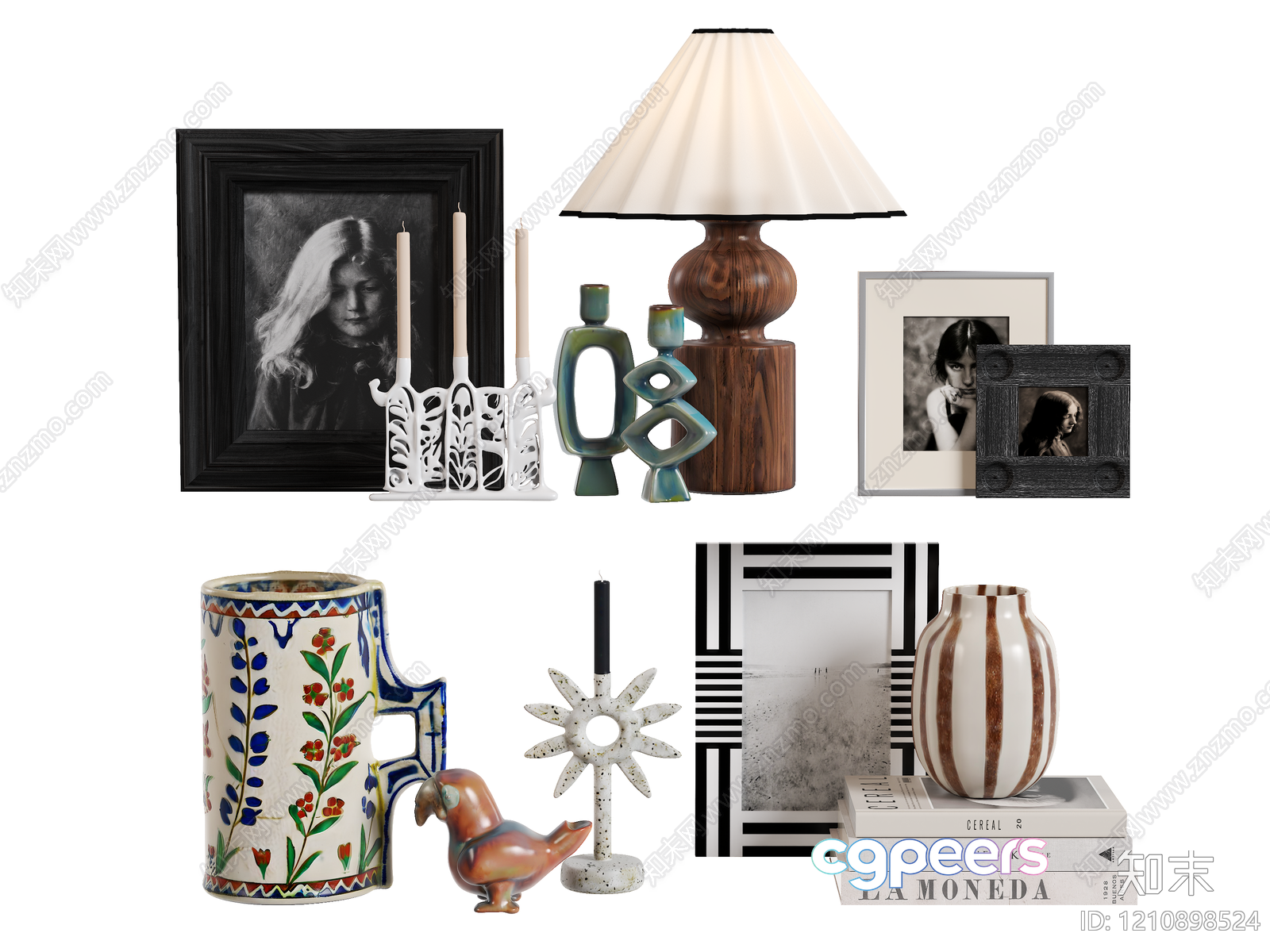 A Collection Of Home Decor Items 3D Model - 9369 - VRAY Render