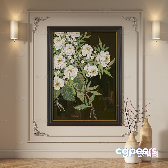 Modern Wall Art 3D Model - 7753 - VRAY Render Modern Wall Art 3D Model - 7753 - VRAY Render