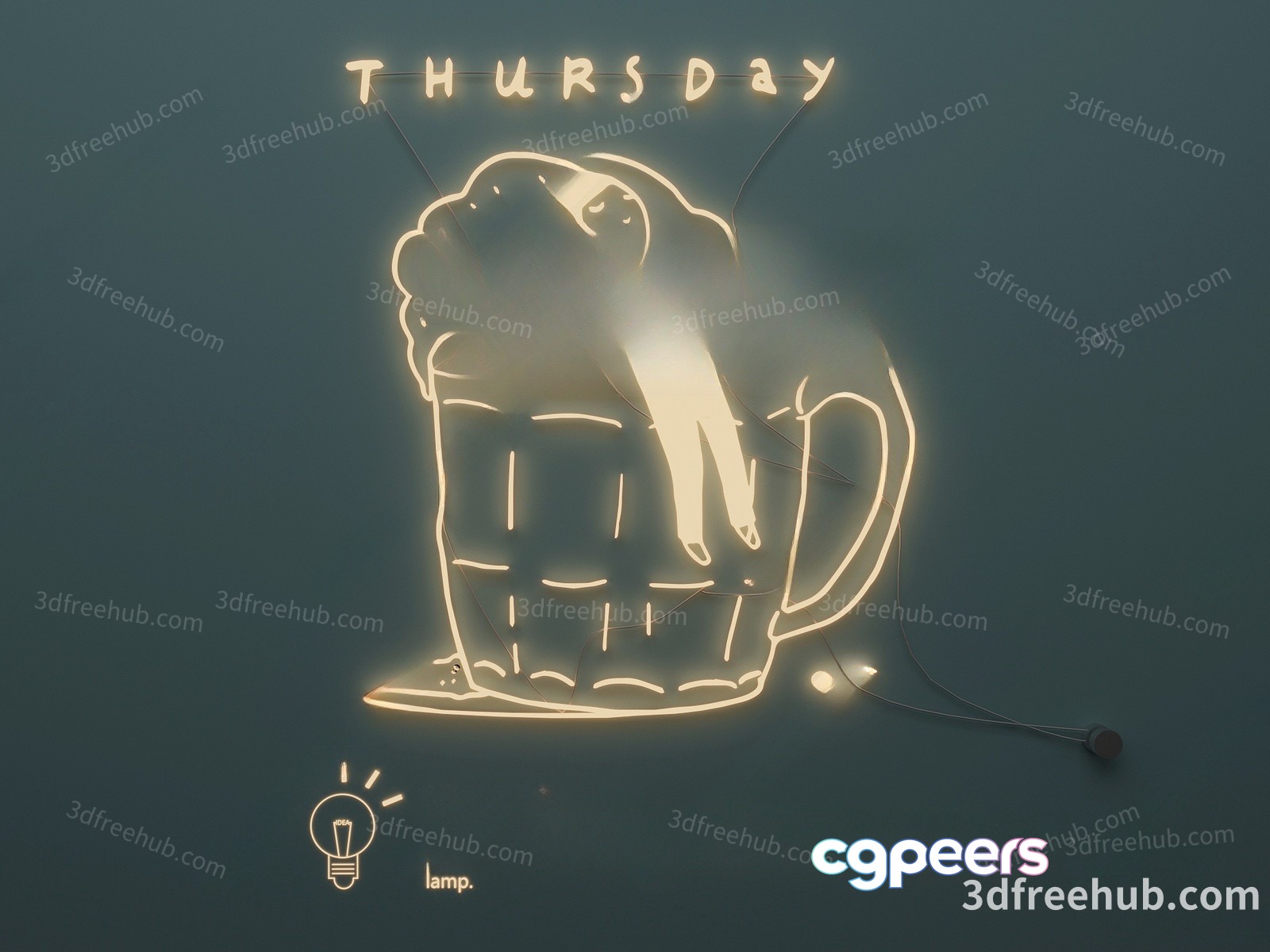 A Lightbulb Which Is A Common Symbol For Ideas 3D Model - 21792 - VRAY Render