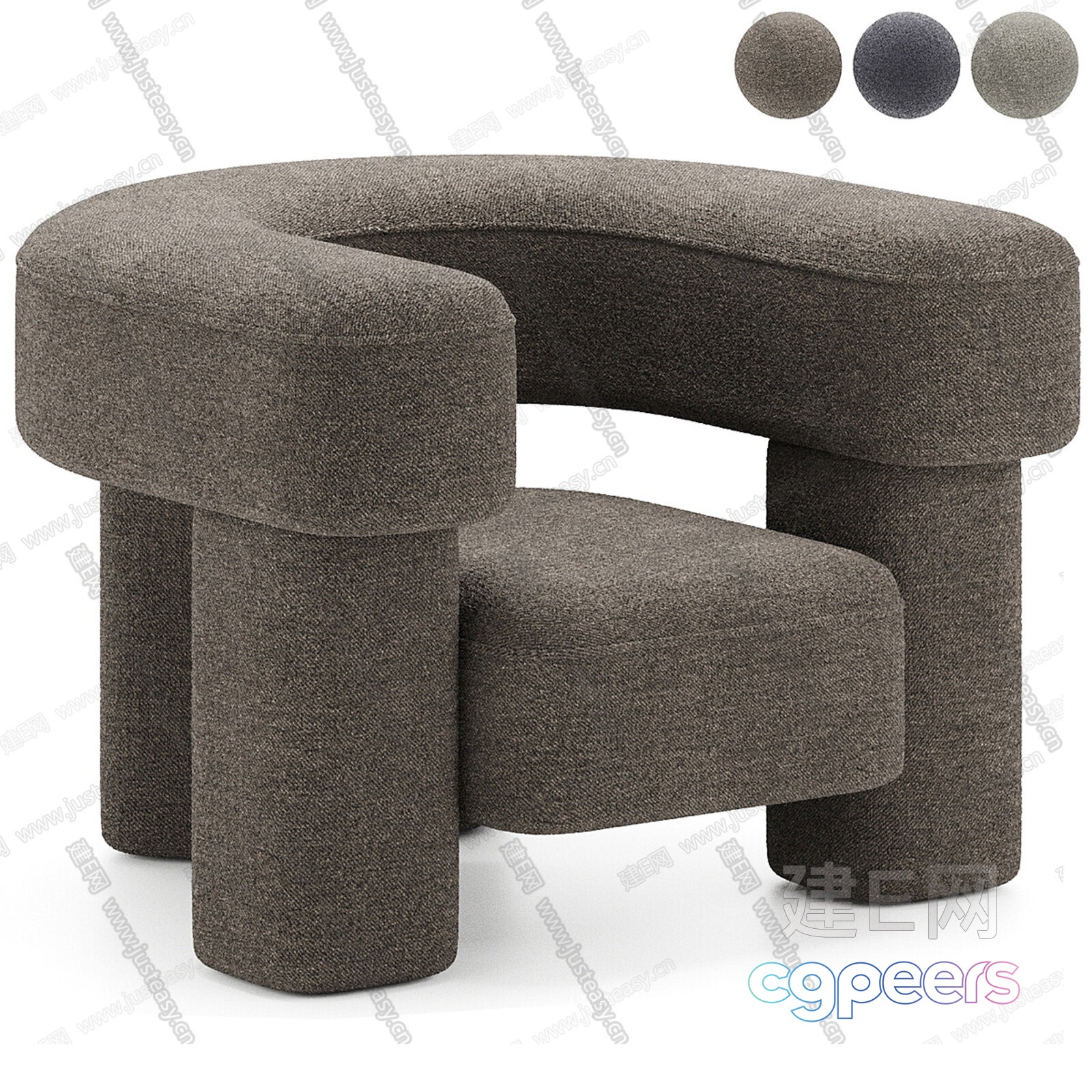 Grey Chair 3D Model - 10110 - VRAY Render Grey Chair 3D Model - 10110 - VRAY Render