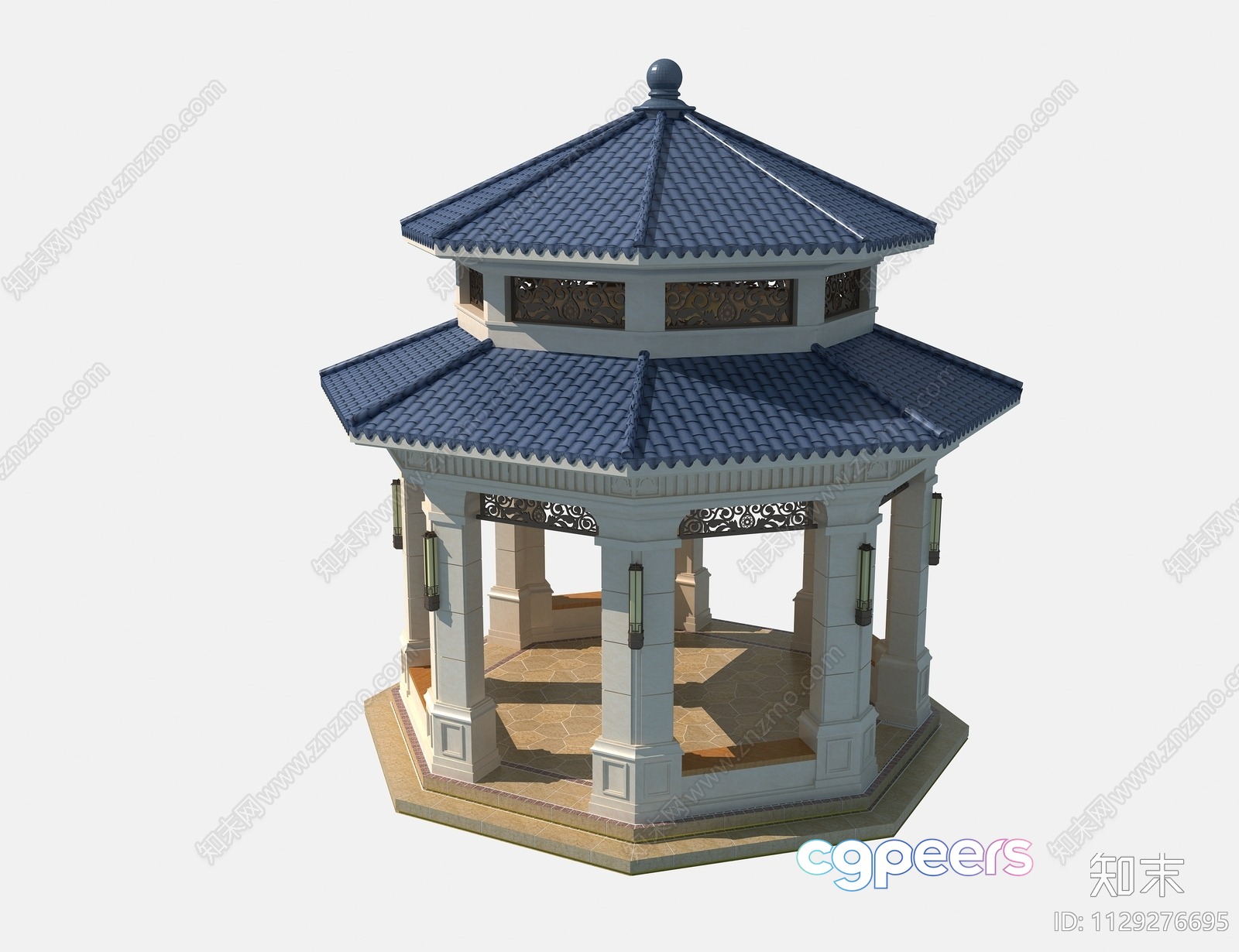 A Gazebo 3D Model - 4939 - VRAY Render