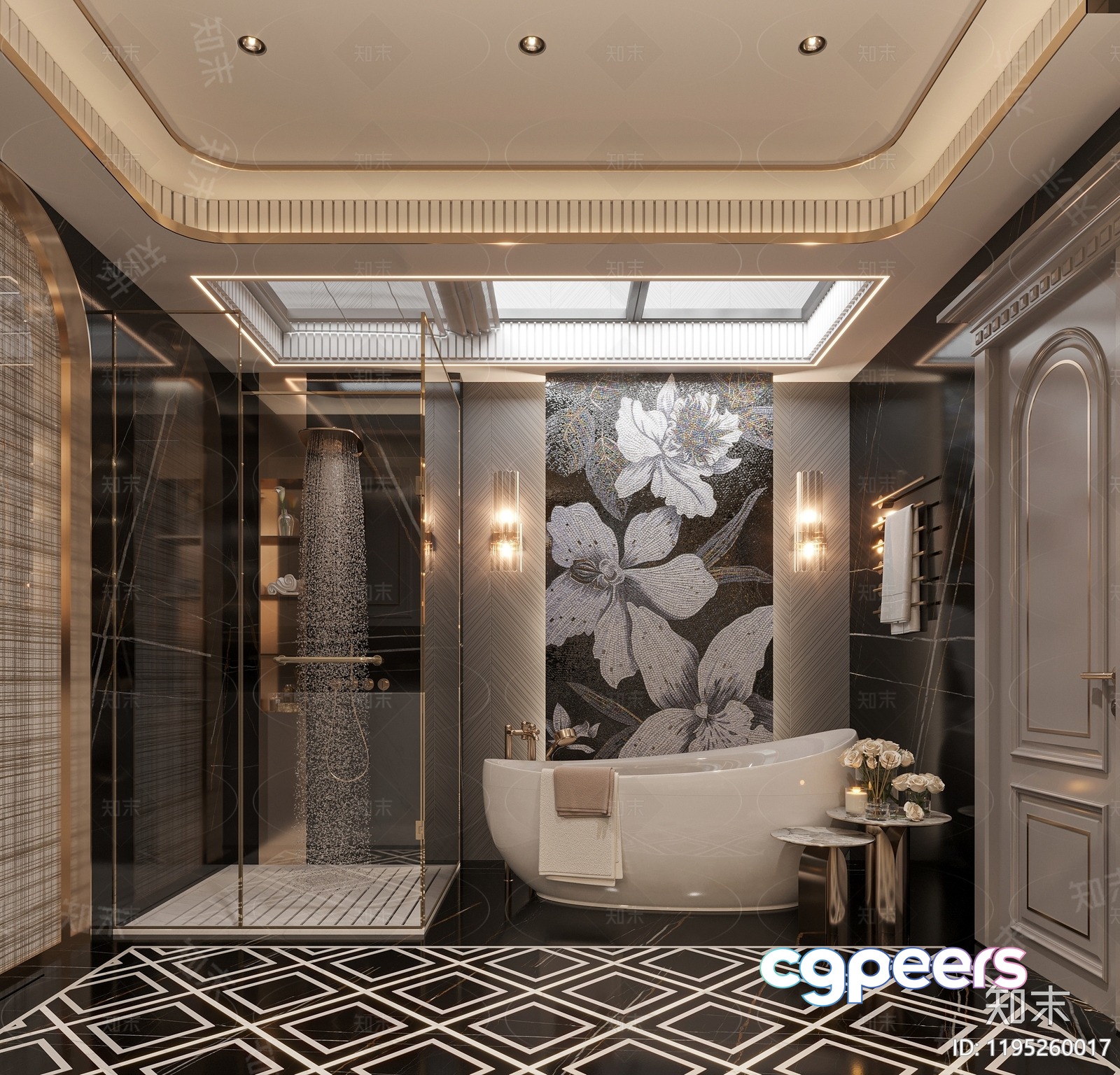 A Modern Bathroom 3D Model - 14876 - VRAY Render
