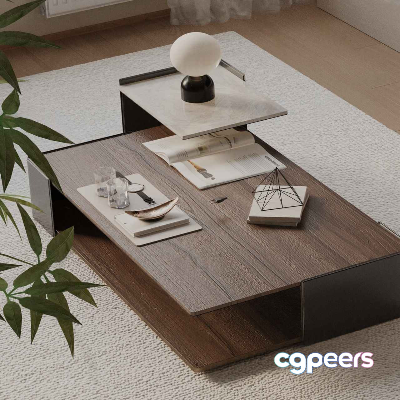 Modern Coffee Table 3D Model - 21401 - VRAY Render