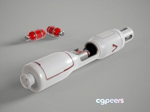3D Game Assets - Futuristic SciFi medical injector Low-poly 3D Game Assets - Futuristic SciFi medical injector Low-poly