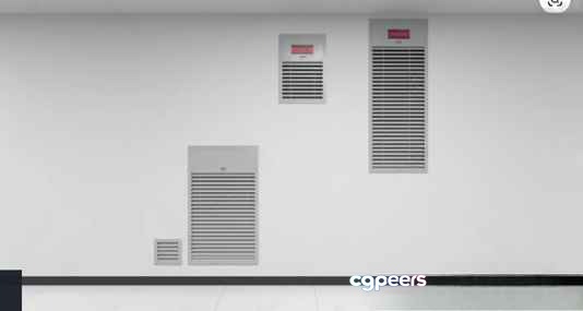 Two Air Vents On A White Wall 3D Model - 3312 - VRAY Render Two Air Vents On A White Wall 3D Model - 3312 - VRAY Render