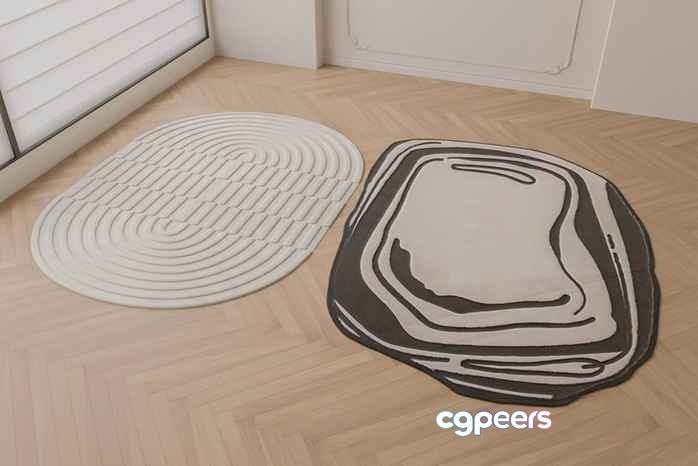 Two Rugs In A Room 3D Model - 3966 - CORONA Render