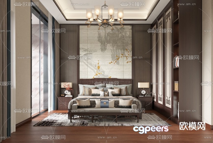 Modern Bedroom 3D Model - 8284 - VRAY Render
