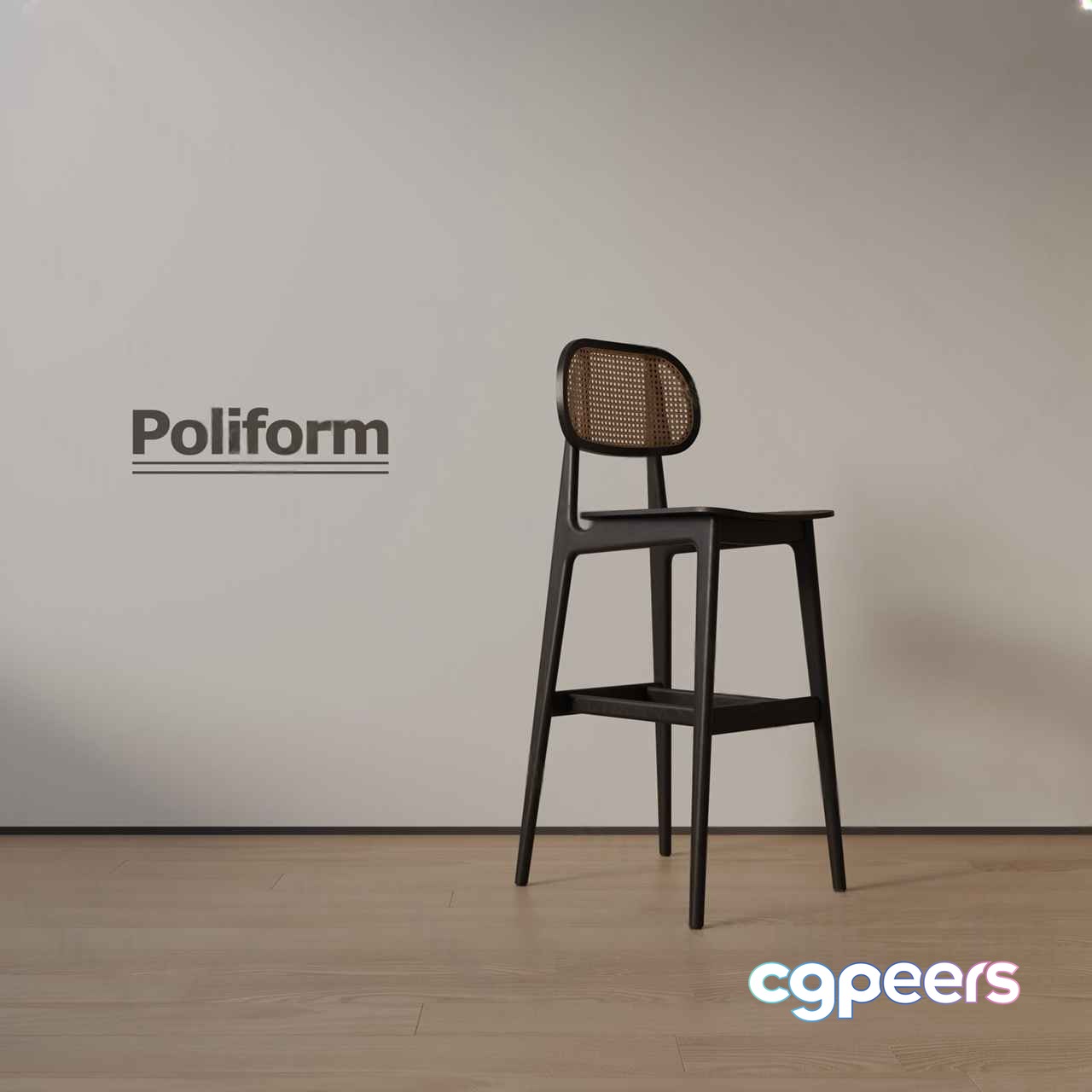 Modern Wooden Chair 3D Model - 20384 - VRAY Render