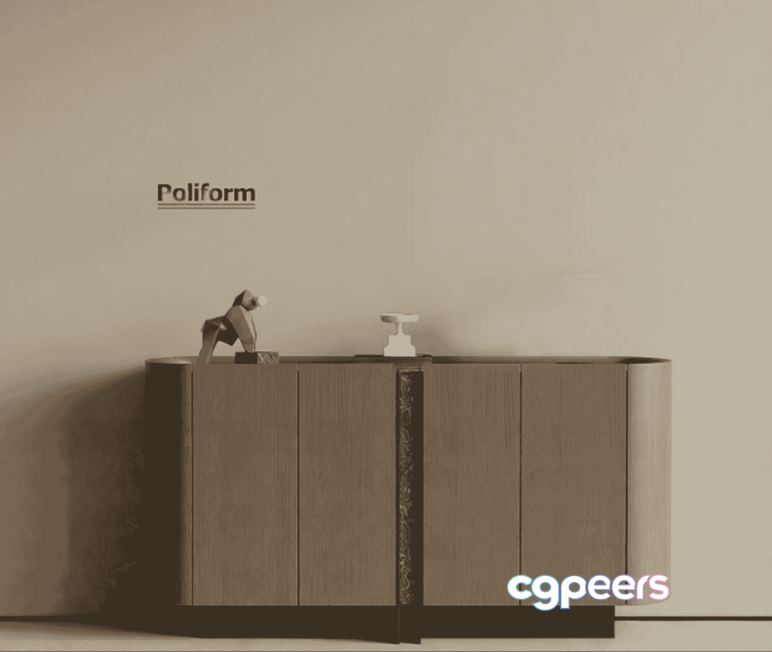 Modern Sideboard 3D Model - 14341 - VRAY Render