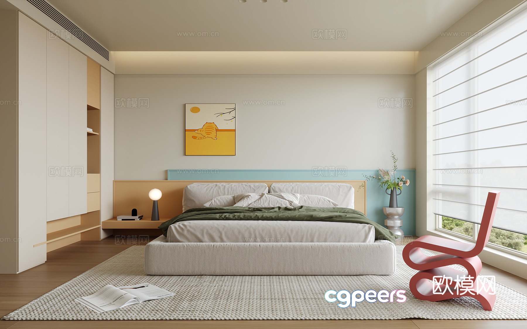 Modern Bedroom 3D Model - 6654 - CORONA Render