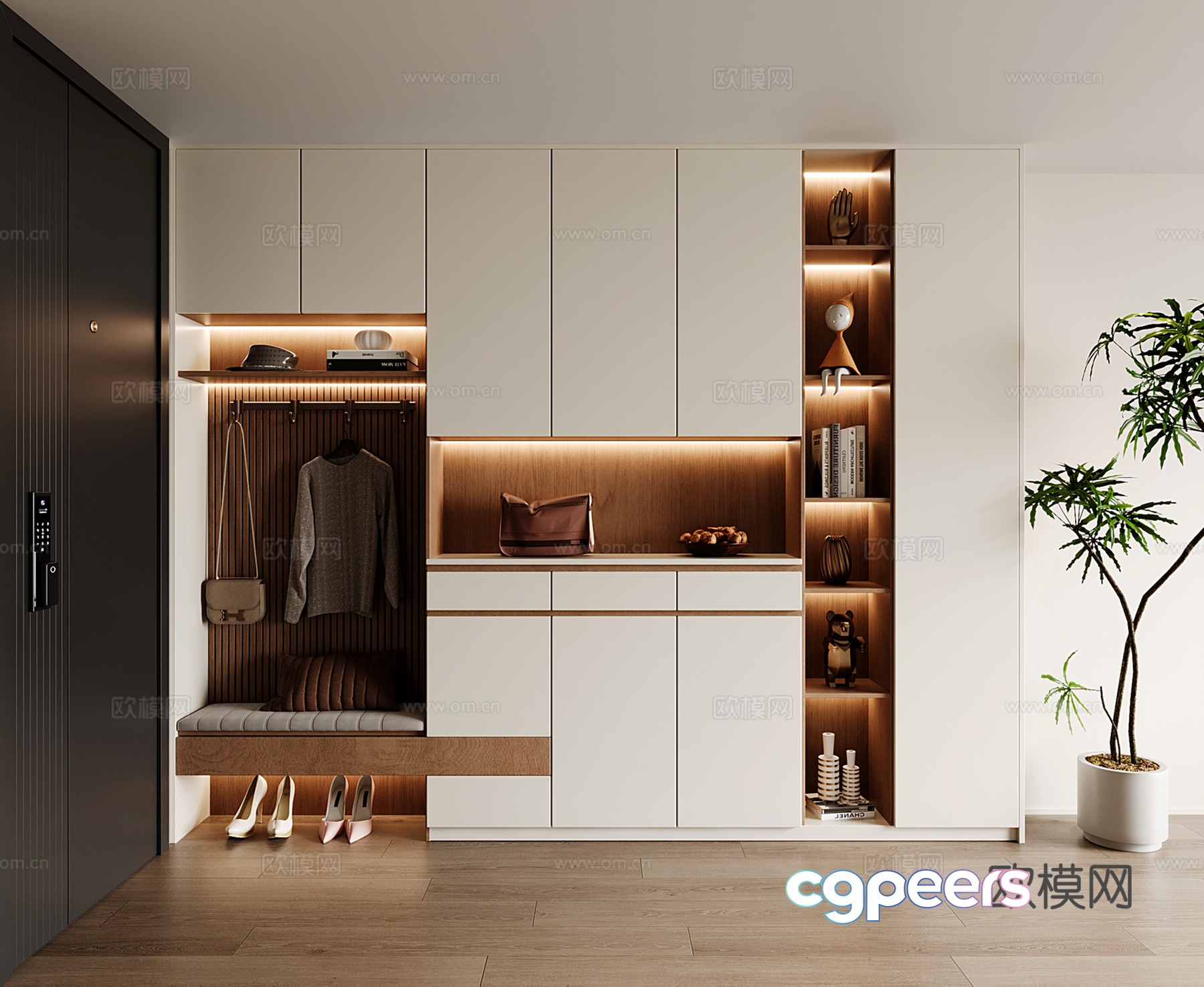Modern Storage Unit 3D Model - 21422 - VRAY Render