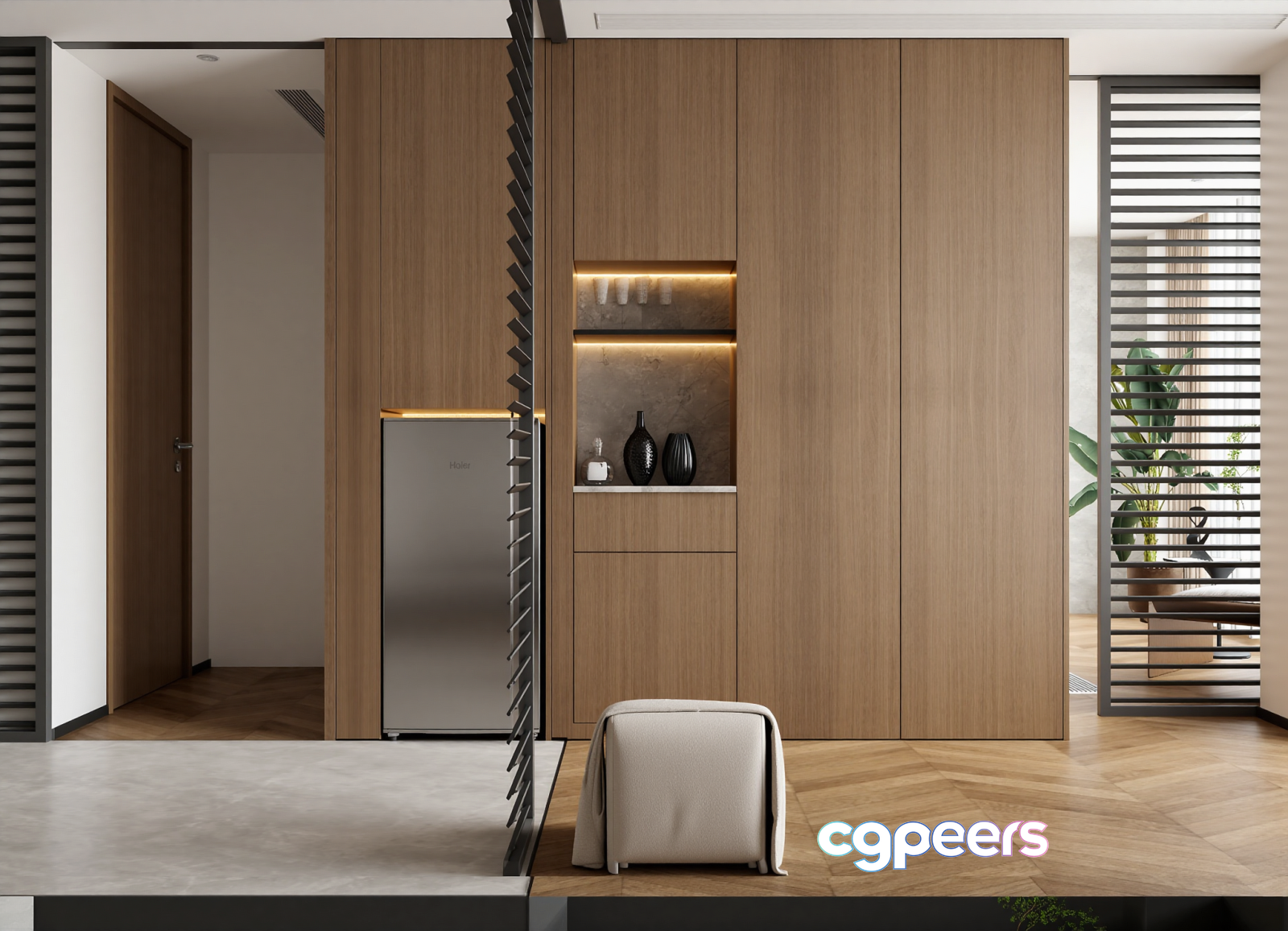 Wooden Cabinet 3D Model - 13416 - VRAY Render