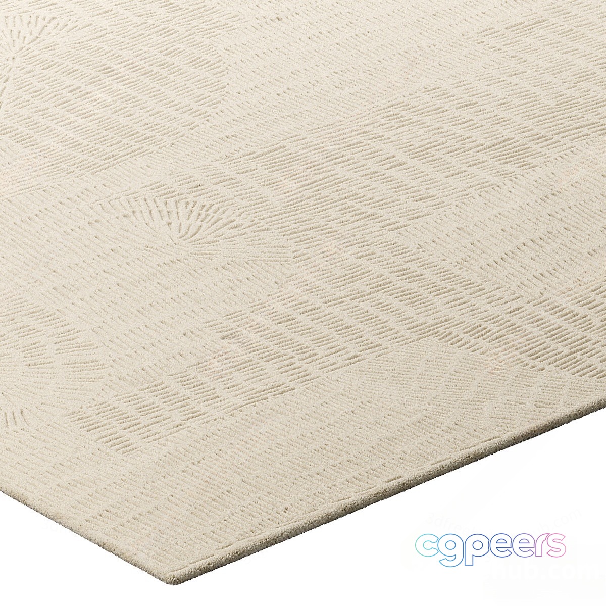 A Beige Rug 3D Model - 19411 - VRAY Render