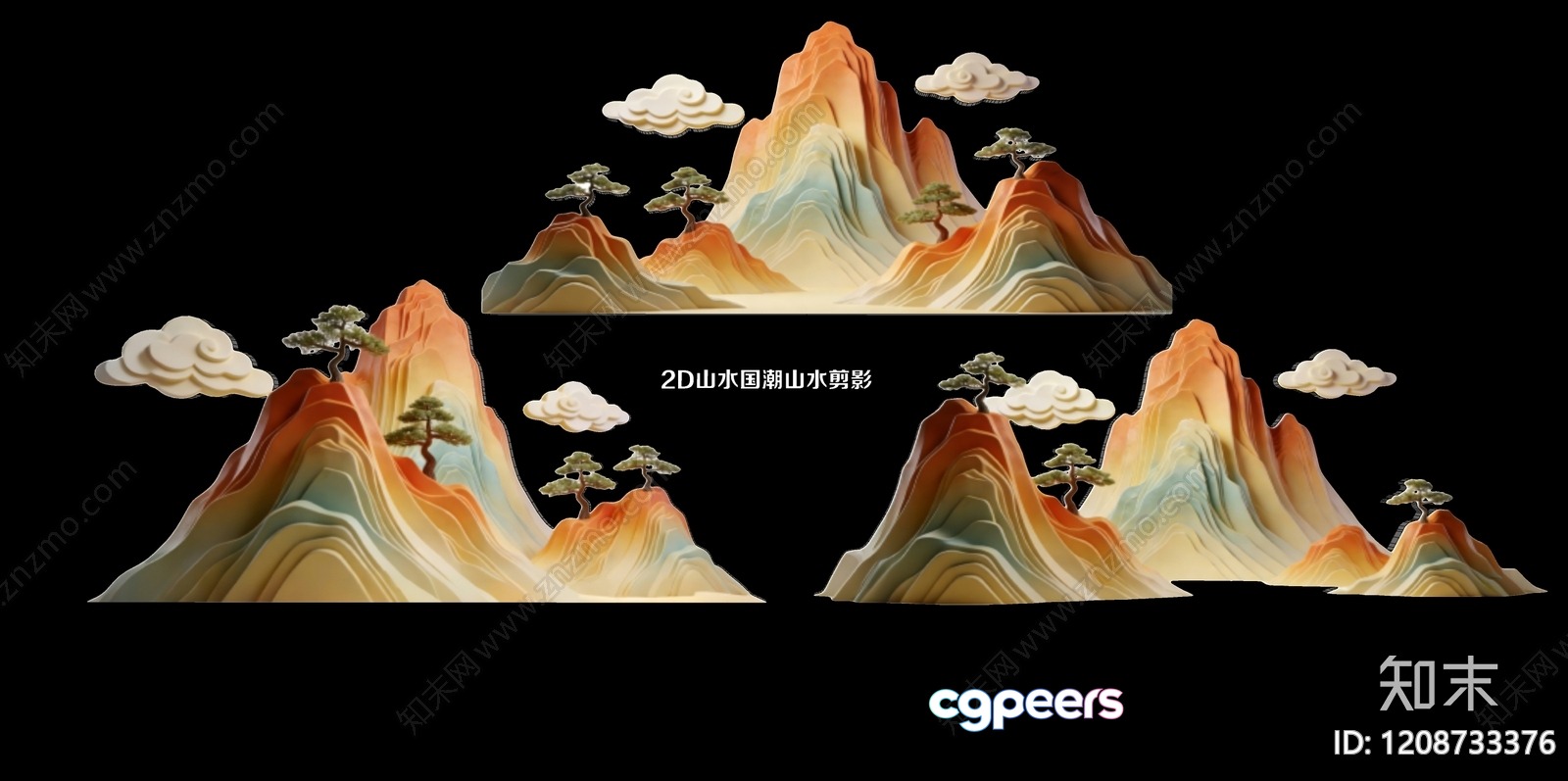 Ancient Chinese Mountain Landscape 3D Model - 17457 - VRAY Render