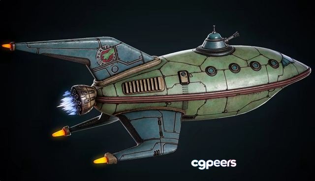 3D Game Assets - The Futurama Planet Express Ship 3D Game Assets - The Futurama Planet Express Ship