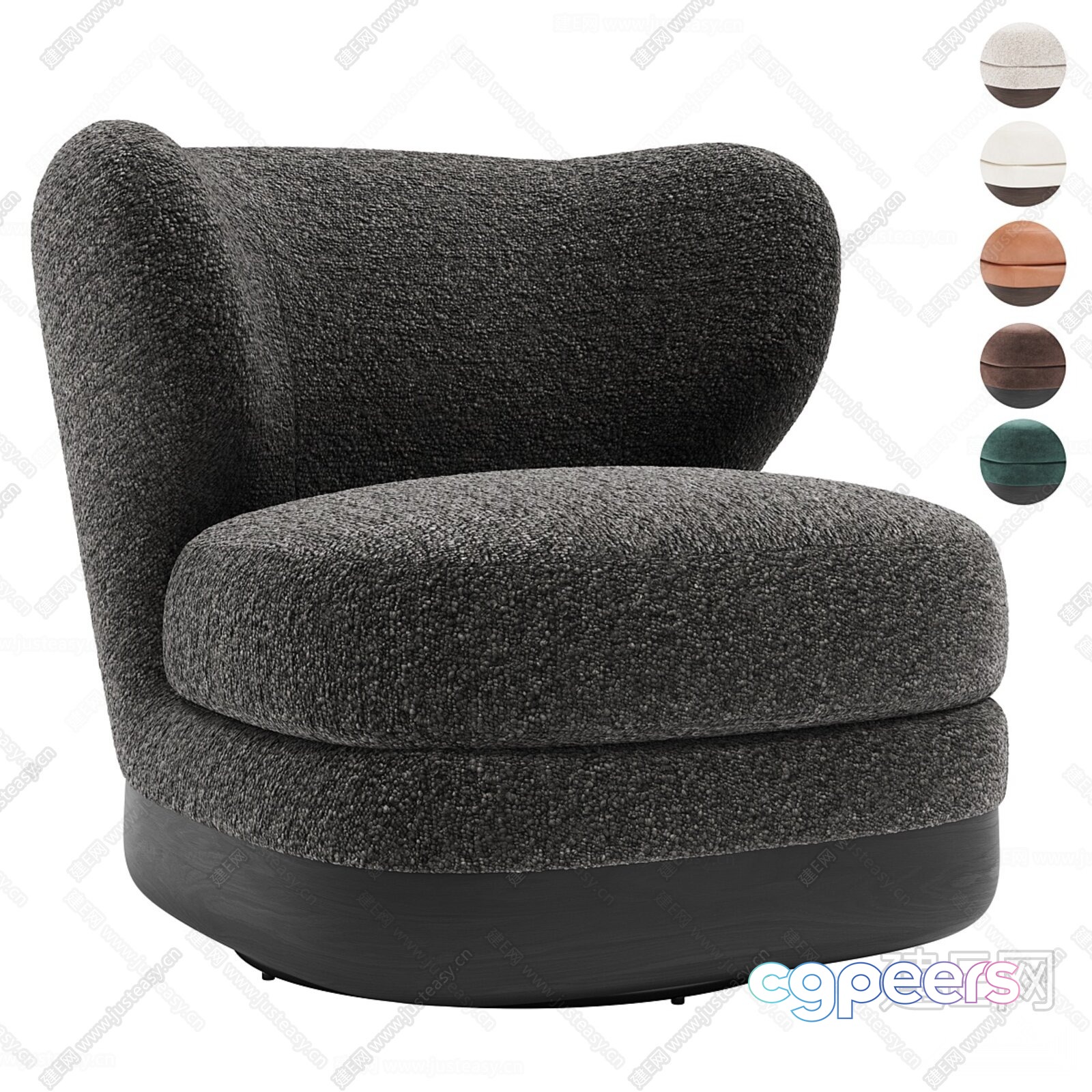 Cozy Gray Chair 3D Model - 17016 - CORONA Render