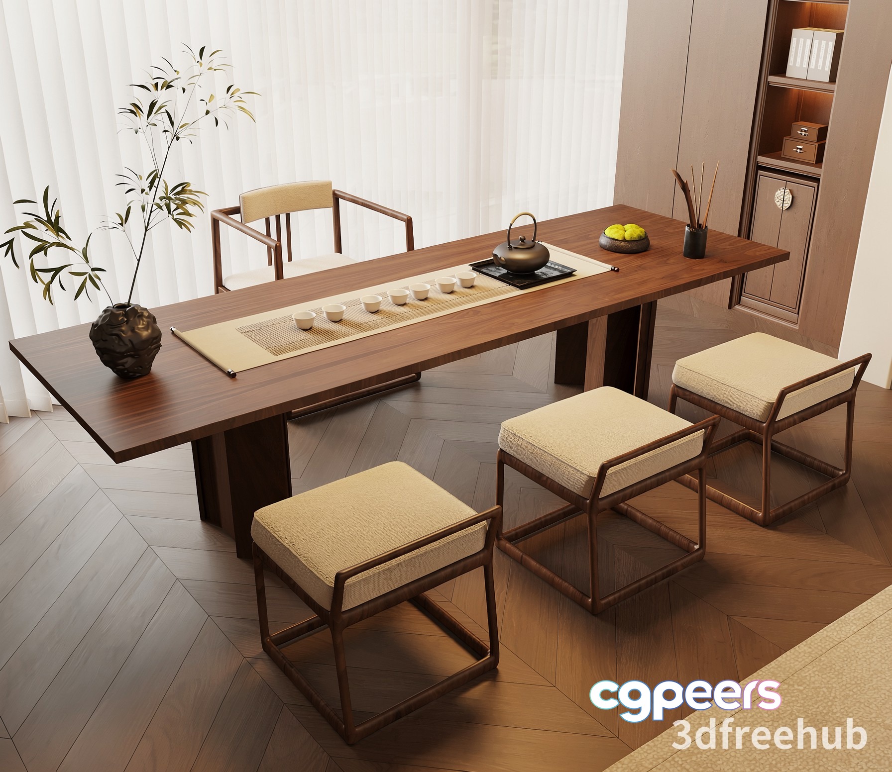 A Dining Table 3D Model - 10660 - VRAY Render A Dining Table 3D Model - 10660 - VRAY Render