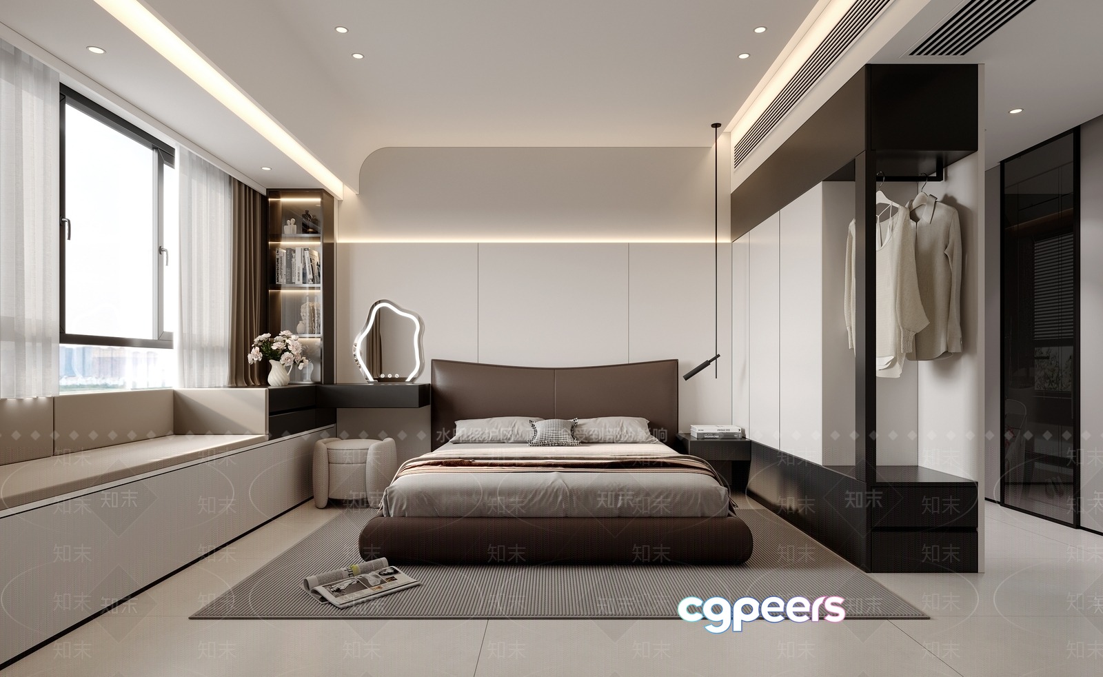 Modern Minimalist Bedroom 3D Model - 12845 - CORONA Render Modern Minimalist Bedroom 3D Model - 12845 - CORONA Render