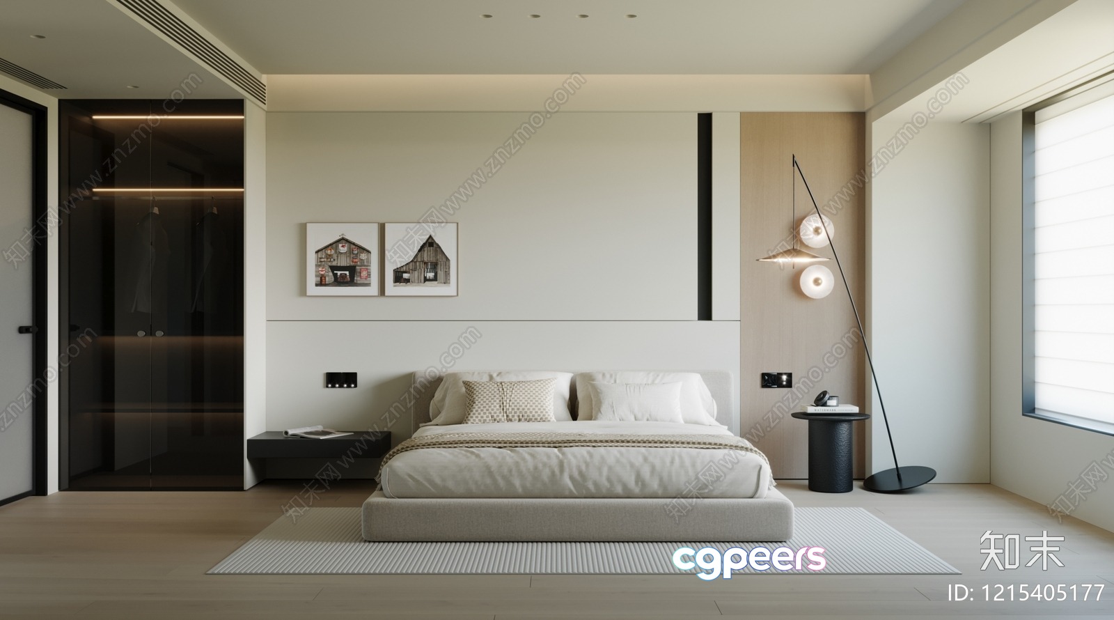 Modern Bedroom Interior 3D Model - 16997 - VRAY Render Modern Bedroom Interior 3D Model - 16997 - VRAY Render