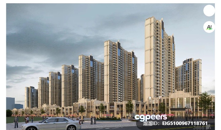 Tall City Buildings 3D Model - 4199 - VRAY Render