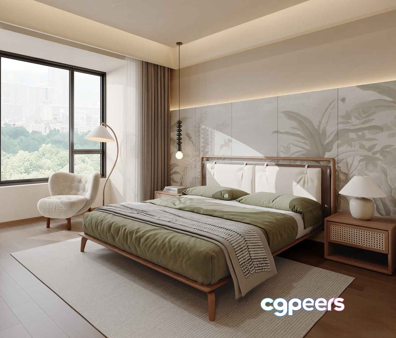 Cozy Modern Bedroom 3D Model - 4969 - VRAY Render