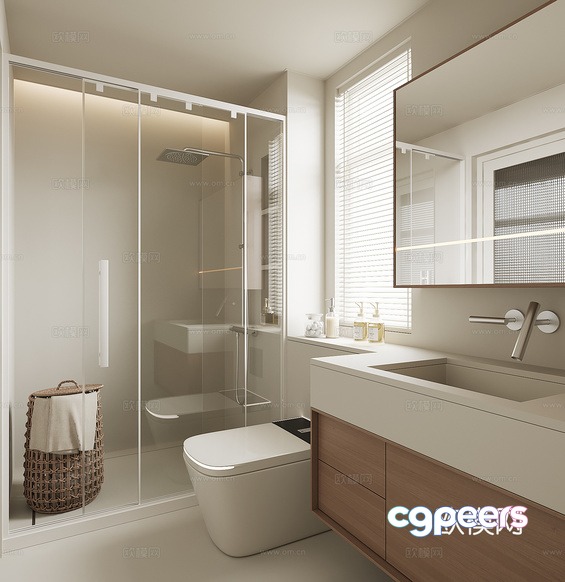 A Modern Bathroom 3D Model - 6774 - VRAY Render A Modern Bathroom 3D Model - 6774 - VRAY Render