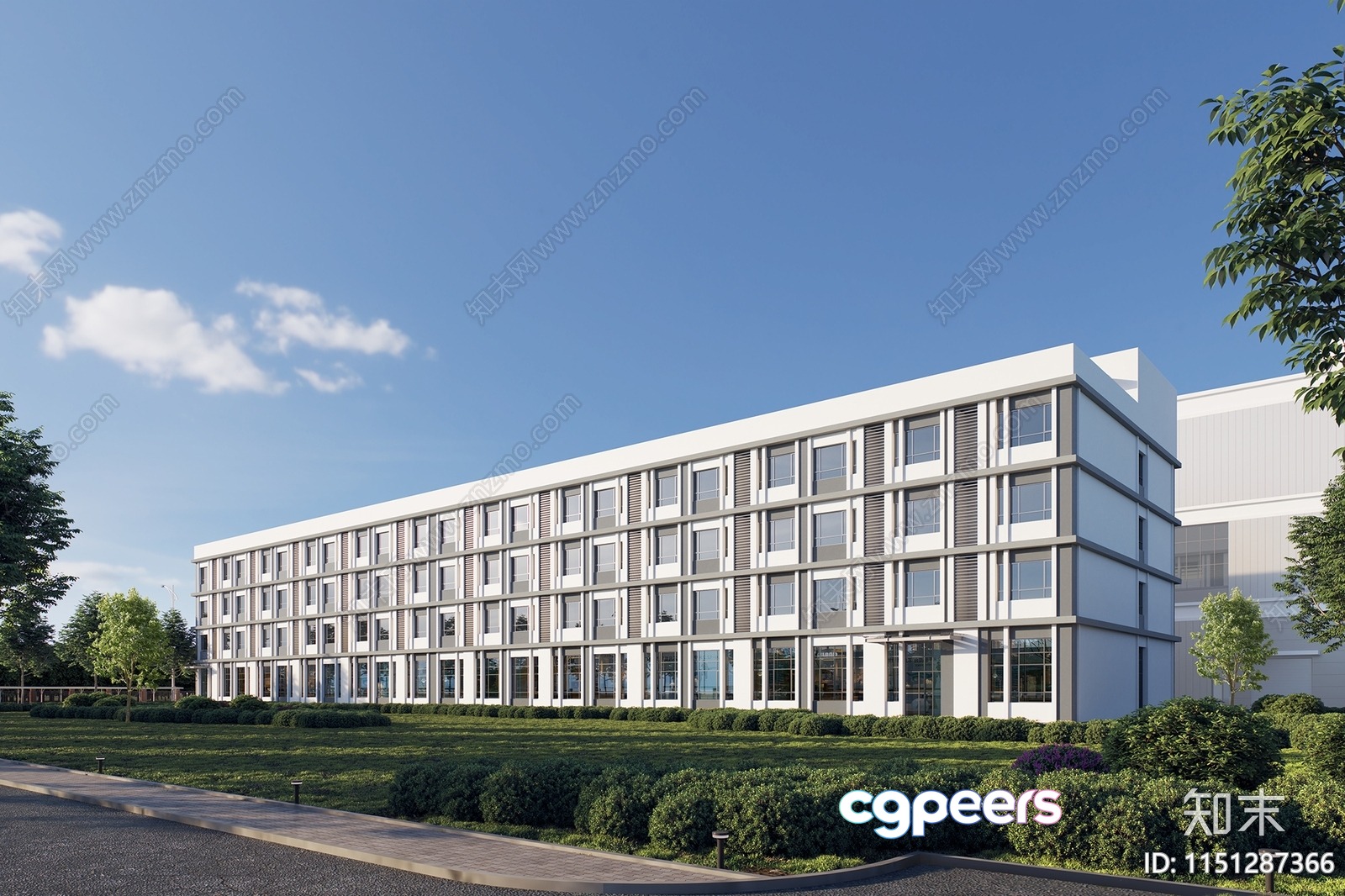 Modern Office Building 3D Model - 7493 - VRAY Render Modern Office Building 3D Model - 7493 - VRAY Render