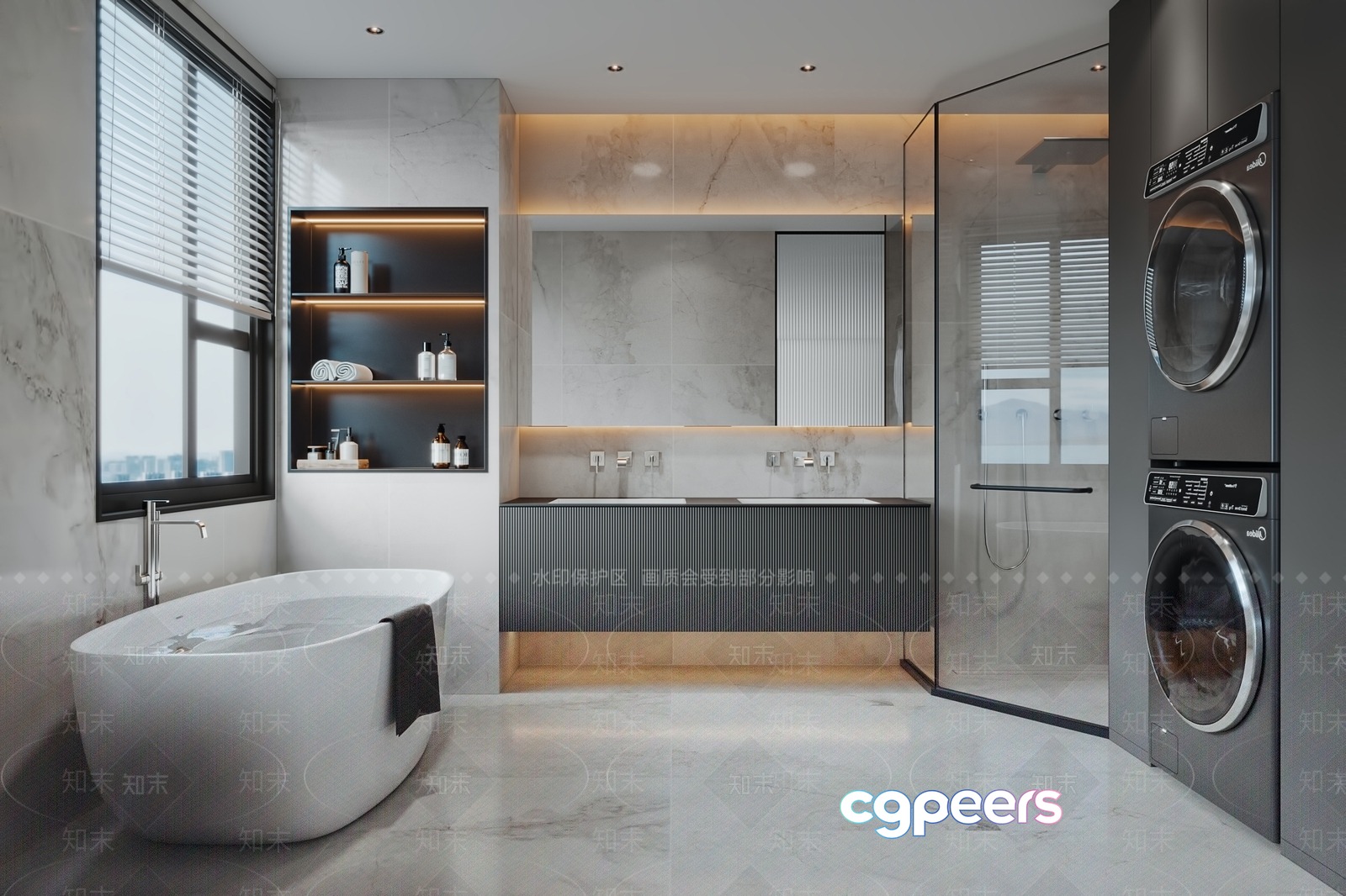 Modern Bathroom Suite 3D Model - 17273 - VRAY Render Modern Bathroom Suite 3D Model - 17273 - VRAY Render