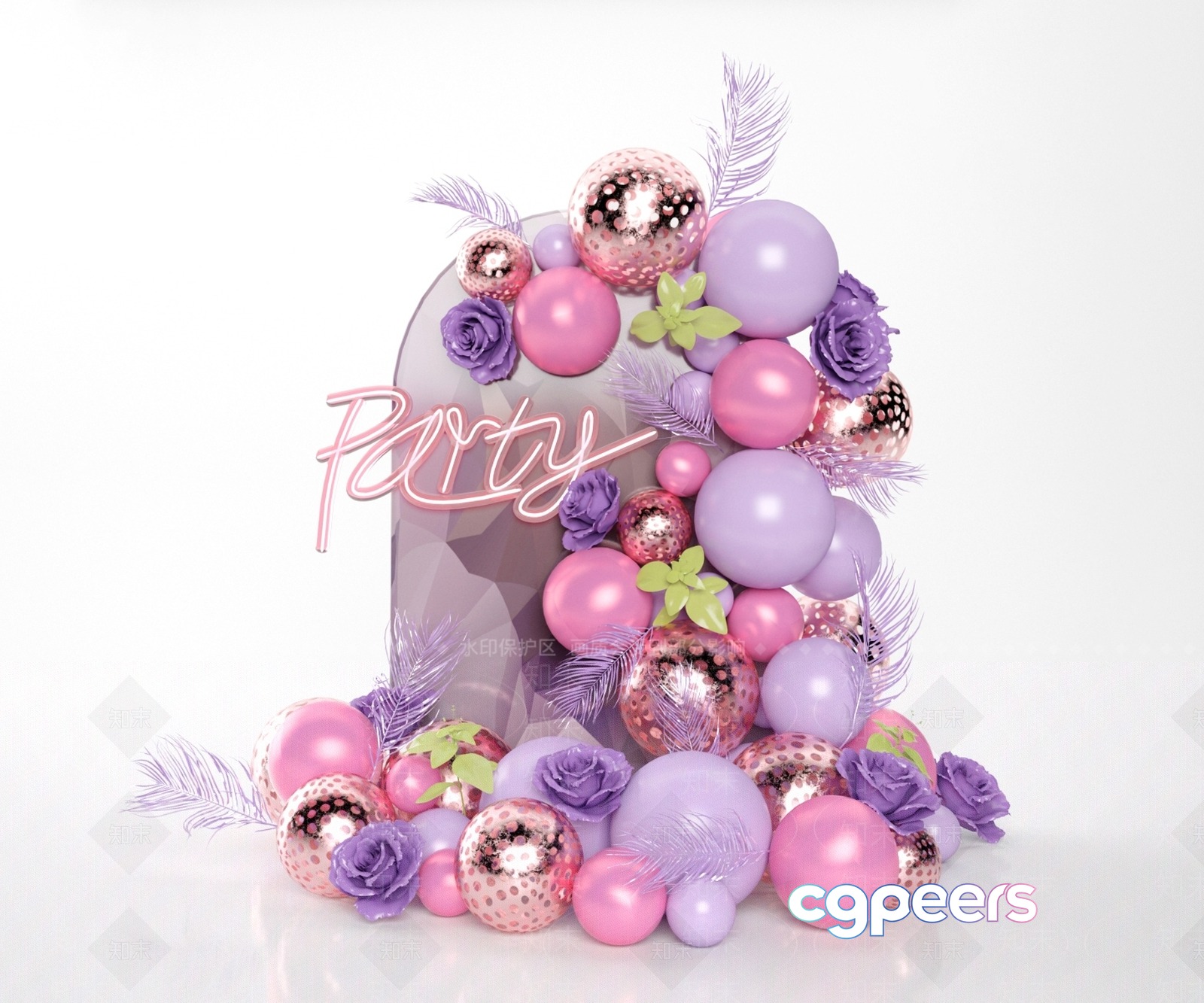 A Balloon Display 3D Model - 14719 - VRAY Render