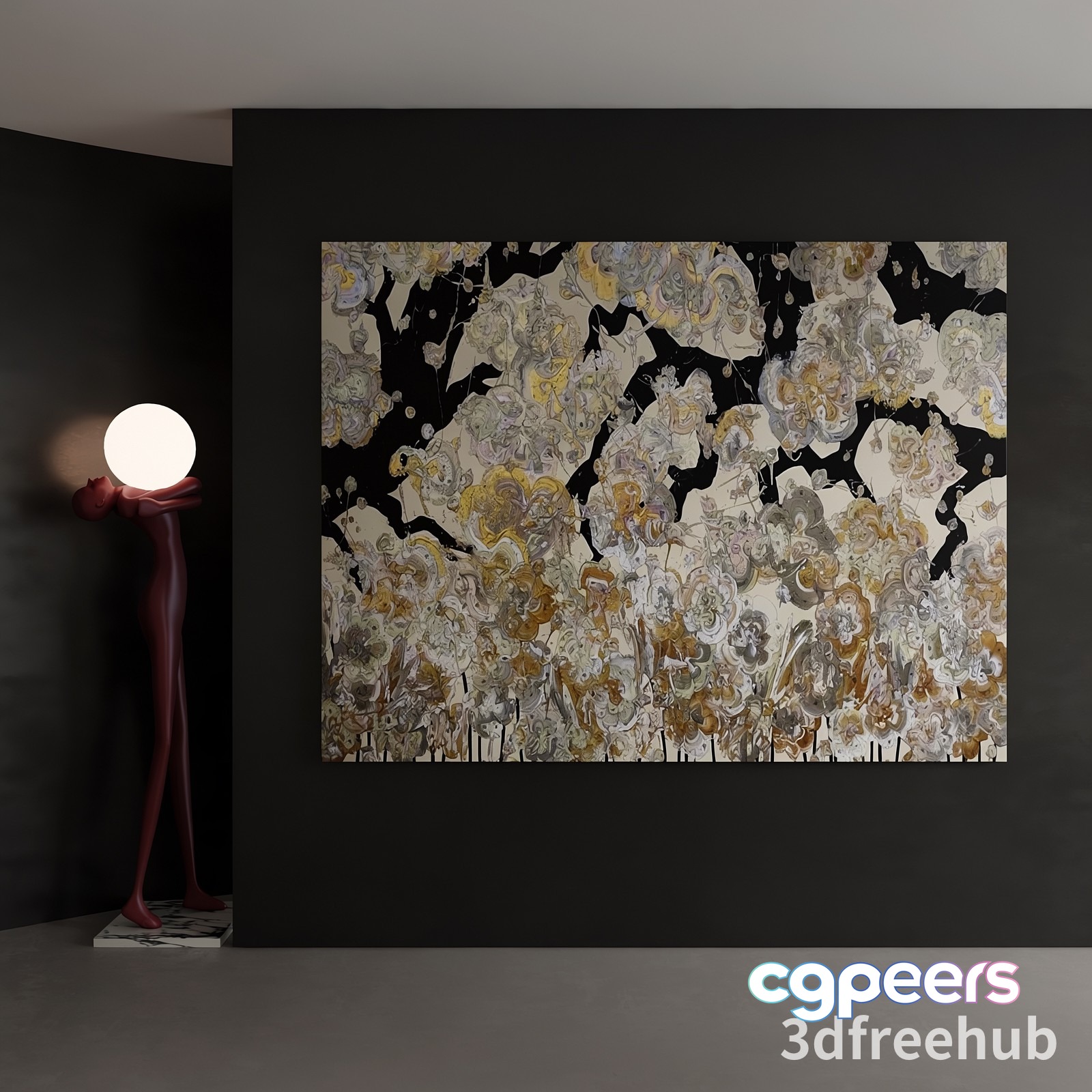 Modern Art Piece 3D Model - 22878 - VRAY Render